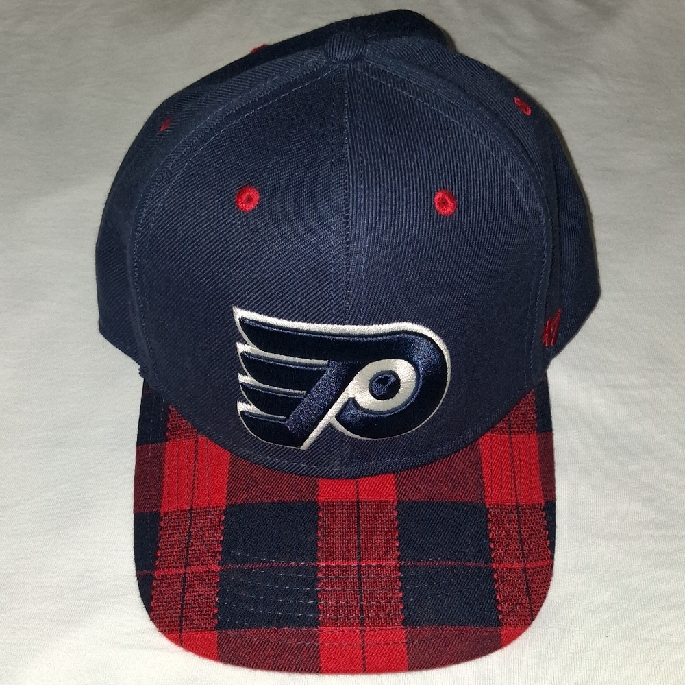 47 Brand Philadelphia Flyers Flannel Bill Strapback Hat Cap NHL Hockey Vintage